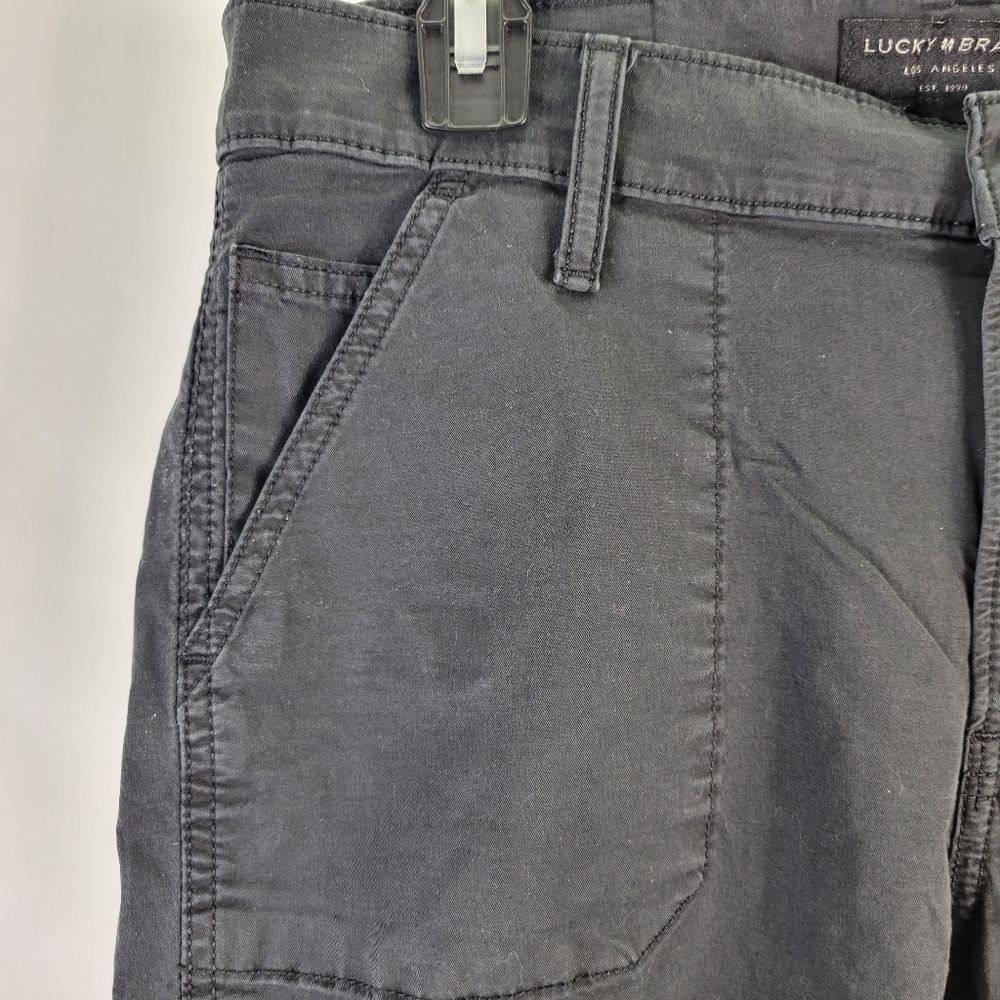 Lucky Brand Womens Black Cotton Pants Size 6/28 - Picture 2 of 12